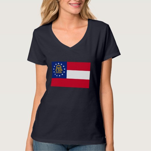 Georgisch vlaggenstaatontwerp t-shirt (Voorkant)