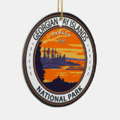 Georgische Bay Islands National Park Canada Badge Keramisch Ornament (Rechts)