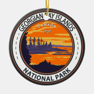 Georgische Bay Islands National Park Canada Badge Keramisch Ornament