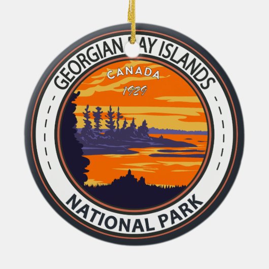 Georgische Bay Islands National Park Canada Badge Keramisch Ornament (Achterkant)