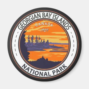 Georgische Bay Islands National Park Canada Badge Magneet