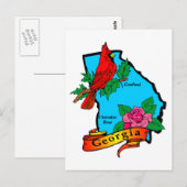 Georgische cadeaus en T - shirts voor kinderen, vo Briefkaart (Voorkant / Achterkant)