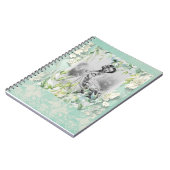 Georgische dame in Zee Moss Green en bladeren. Notitieboek (Linkerzijde)