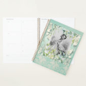 Georgische dame in Zee Moss Green en bladeren. Planner (Display)