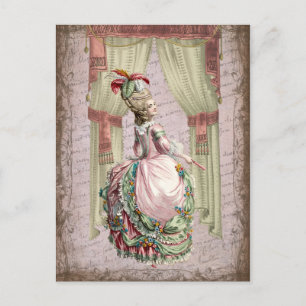 Georgische dame - Roze Briefkaart