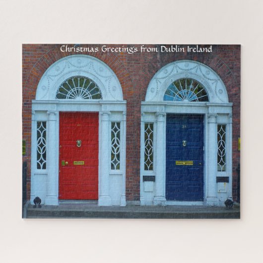 Georgische Dublinse deuren Ierland. Legpuzzel (Horizontaal)