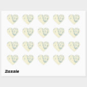 Georgische envelop (Cream) Hart Sticker (Vel)
