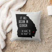 Georgische GPS-coördinaten met hart Kussen (Deken)