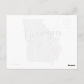 Georgische grijze typografie briefkaart (Achterkant)