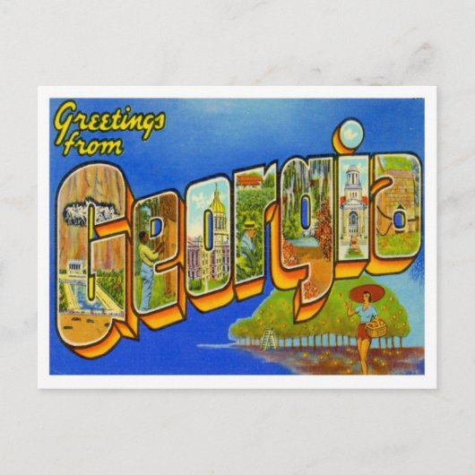 Georgische groeten uit de Verenigde Staten Briefkaart (Voorkant)