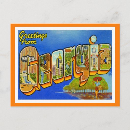 Georgische groeten uit de Verenigde Staten Briefkaart (Voorkant)