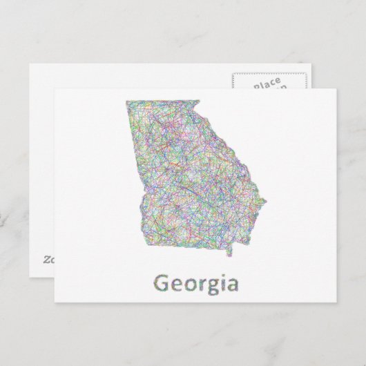 Georgische kaart (Voorkant / Achterkant)