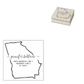 Georgische kaart Gezinsterugkeeradres Rubberstempel (Gestempeld)