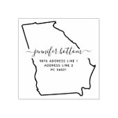 Georgische kaart Gezinsterugkeeradres Rubberstempel (Afrduk)