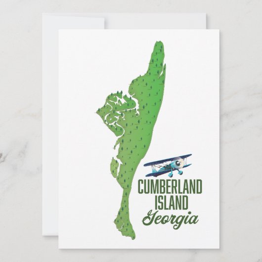 Georgische kaart op het eiland Cumberland (Achterkant)