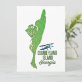 Georgische kaart op het eiland Cumberland (Staand voorkant)