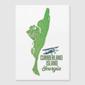 Georgische kaart op het eiland Cumberland (Voorkant)