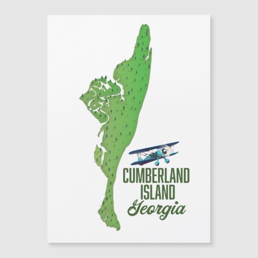 Georgische kaart op het eiland Cumberland (Voorkant)