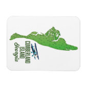 Georgische kaart op het eiland Cumberland Magneet (Horizontaal)