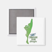 Georgische kaart op het eiland Cumberland Magneet (Voorkant / Achterkant)