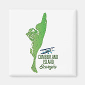 Georgische kaart op het eiland Cumberland Magneet (Voorkant)