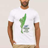 Georgische kaart op het eiland Cumberland T-shirt (Voorkant)
