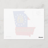 Georgische kaart Vlag staat met naam (Achterkant)