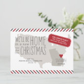 Georgische kerstkaartje voor de feestdag feestdagenkaart (Staand voorkant)