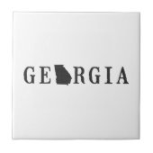 Georgische naam met State Shaped Letter Tegeltje (Voorkant)