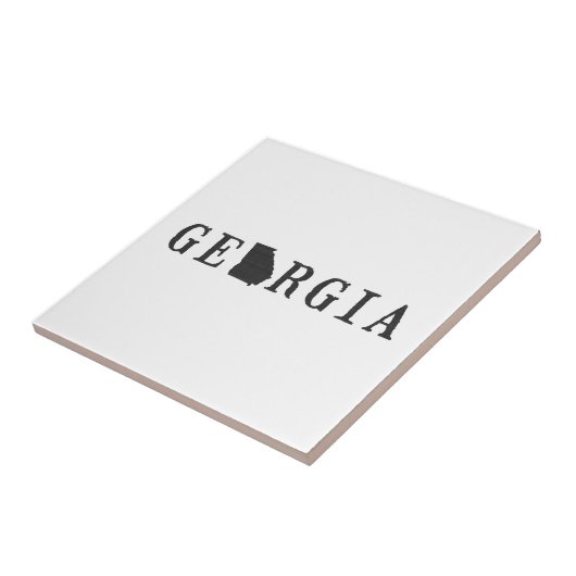 Georgische naam met State Shaped Letter Tegeltje (Zijkant)