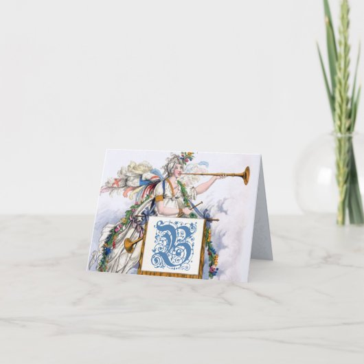 Georgische Regering Initiaal B Monogram Notecards Notitiekaartje (Voorkant)