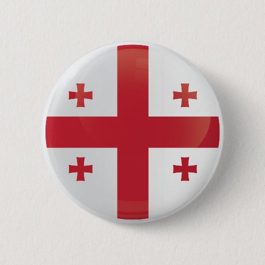 Georgische ronde pictogramvlag button 5,7 cm (Voorkant)