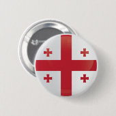 Georgische ronde pictogramvlag button 5,7 cm (Voorkant /achterkant)