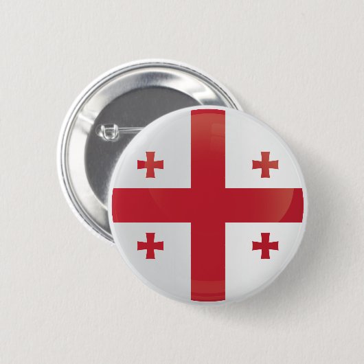 Georgische ronde pictogramvlag ronde button 5,7 cm (Voorkant /achterkant)