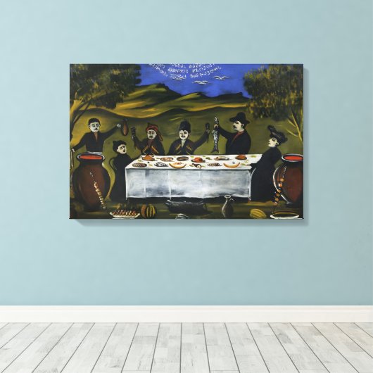 Georgische schilder Niko Pirosmani Canvas Afdruk (Insitu (Houten vloer))