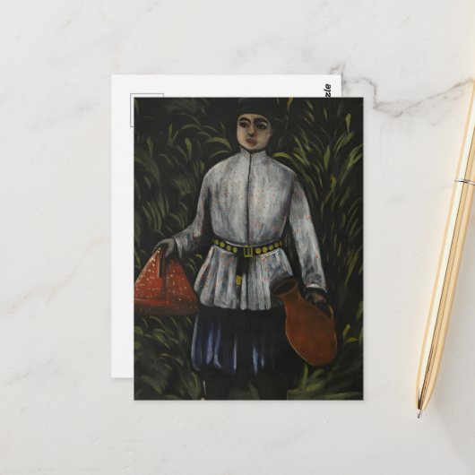 Georgische schilder Niko Pirosmani schilderijen Briefkaart (Voorkant / Achterkant in situ)