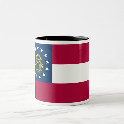 Georgische staat Flag Two-Tone Coffee Mok (Center)