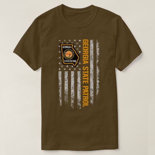 Georgische staat Patrol Amerikaanse vlag T-shirt (Design voorkant)