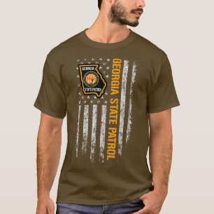 Georgische staat Patrol Amerikaanse vlag T-shirt
