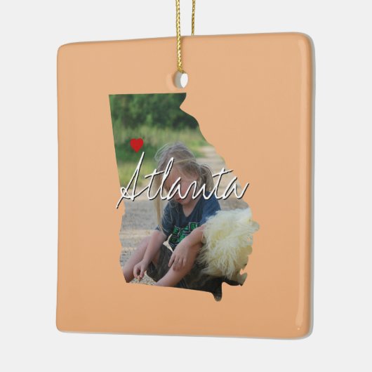 Georgische staatfoto, naam van de stad keramisch ornament (Links)