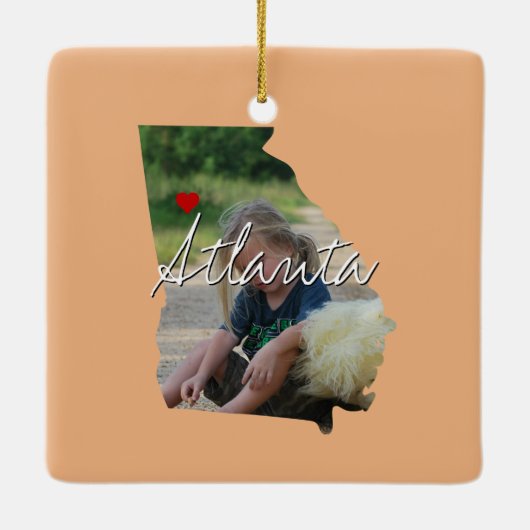 Georgische staatfoto, naam van de stad keramisch ornament (Achterkant)