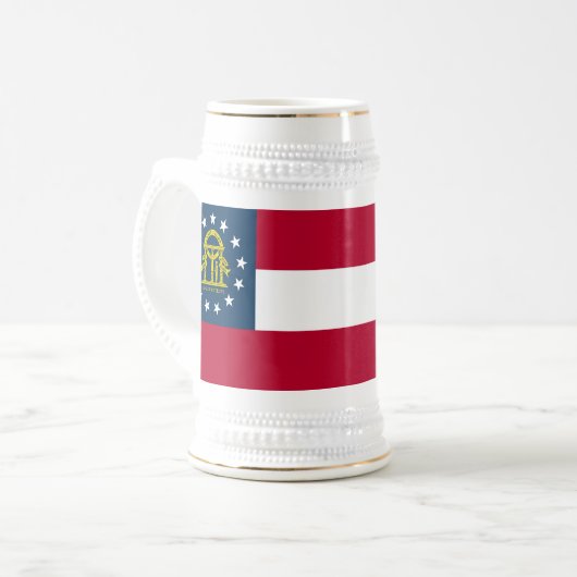 Georgische staatsvlag bierpul (Voorkant links)