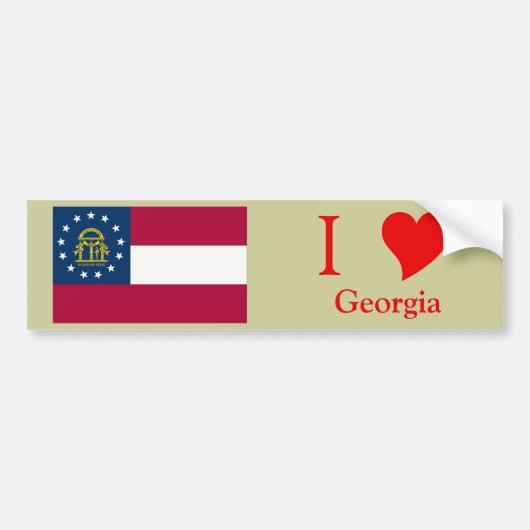 Georgische staatsvlag bumpersticker (Voorkant)