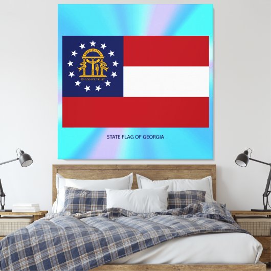 Georgische staatsvlag canvas afdruk (Insitu (Slaapkamer))