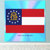 Georgische staatsvlag canvas afdruk (Insitu (Houten vloer))