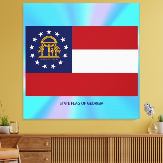 Georgische staatsvlag canvas afdruk (Insitu (Woonkamer))