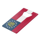 Georgische staatsvlag creditkaart flessenopener (Voorkant Gekanteld)