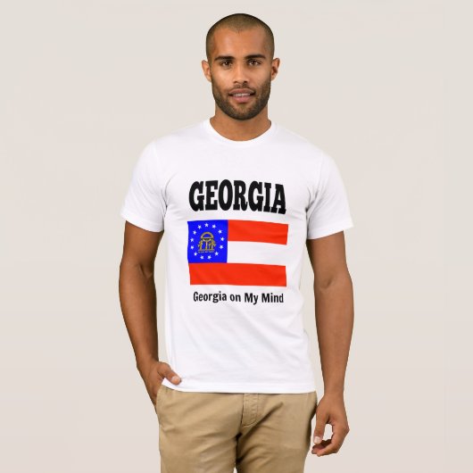 Georgische staatsvlag en motto t-shirt (Voorkant volledig)