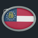 Georgische staatsvlag gesp<br><div class="desc">Patriottisch Georgia staatsvlag.</div>