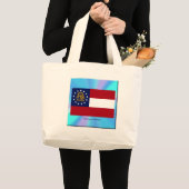 Georgische staatsvlag grote tote bag (Voorkant (product))